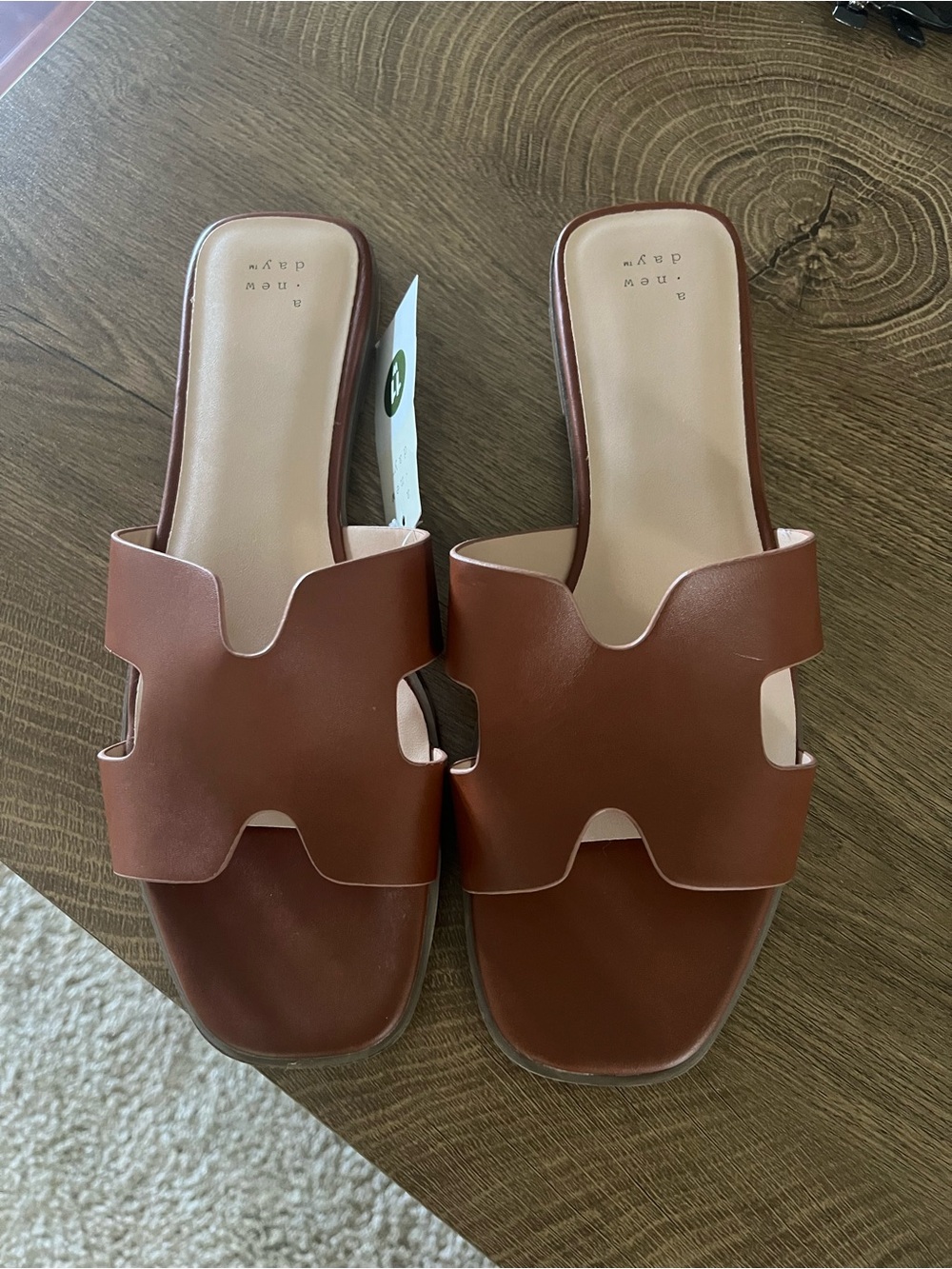 *NWT* A New Day Leather Slide Sandals